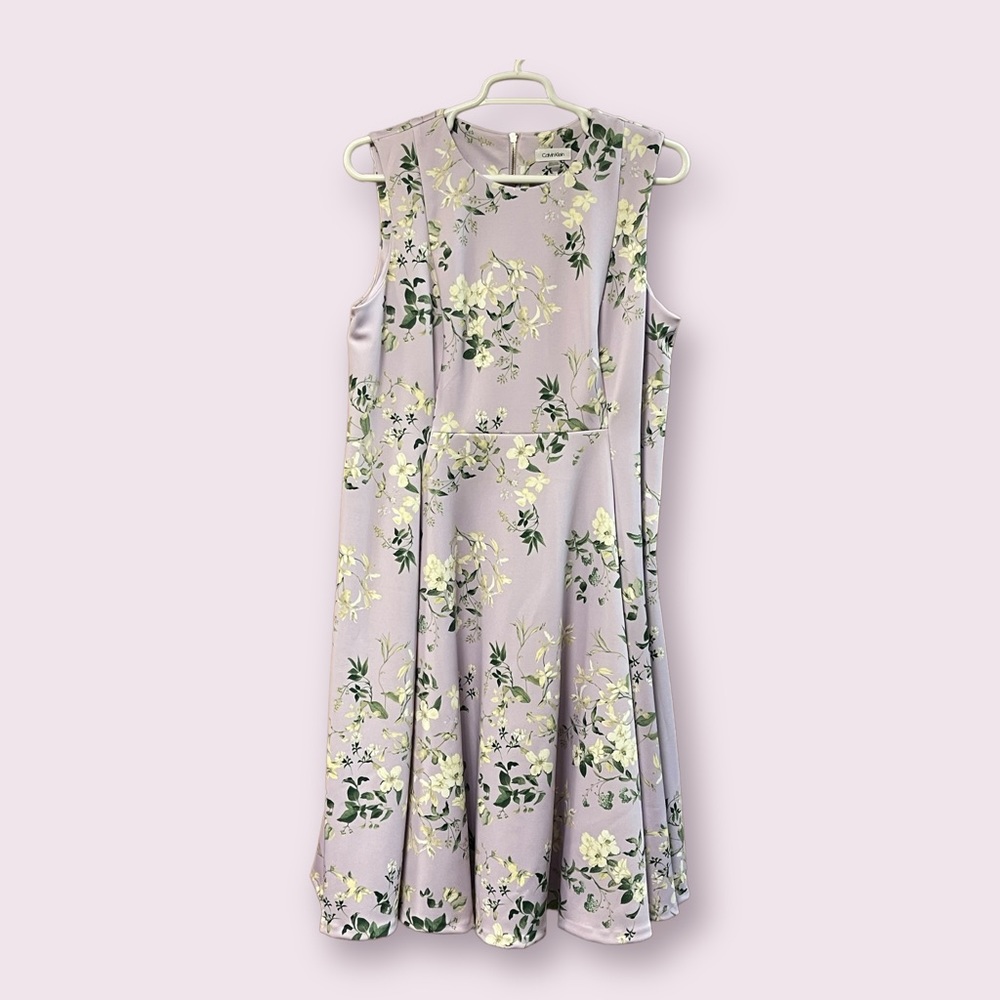 Calvin Klein Women’s Lilac Floral Maxi Dress Size 18W